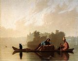 George Caleb Bingham Fur Traders Descending the Missouri painting